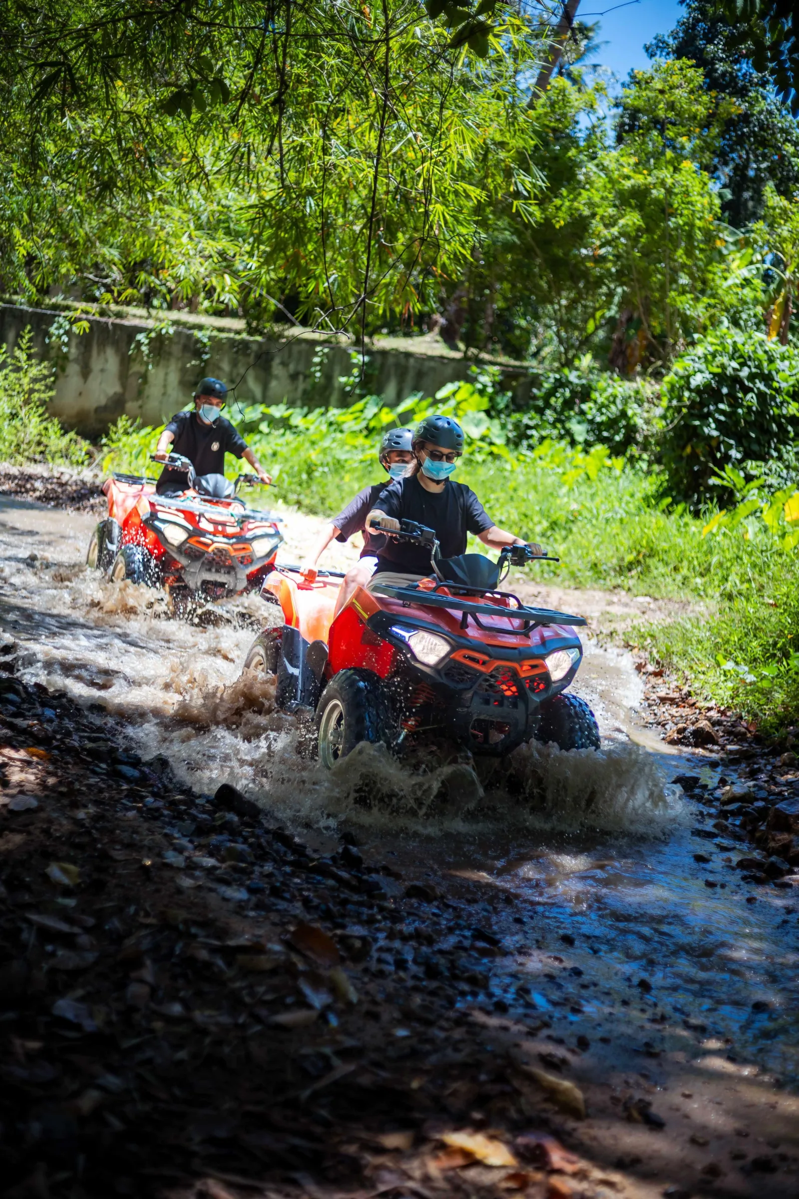 Xplore ATV quad bike on a hillside dirt track above Koh Samui