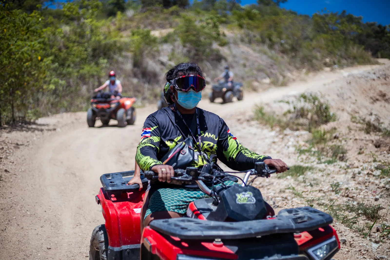 The cafe, zipline and waterfall stop halfway round the Xplore ATV route