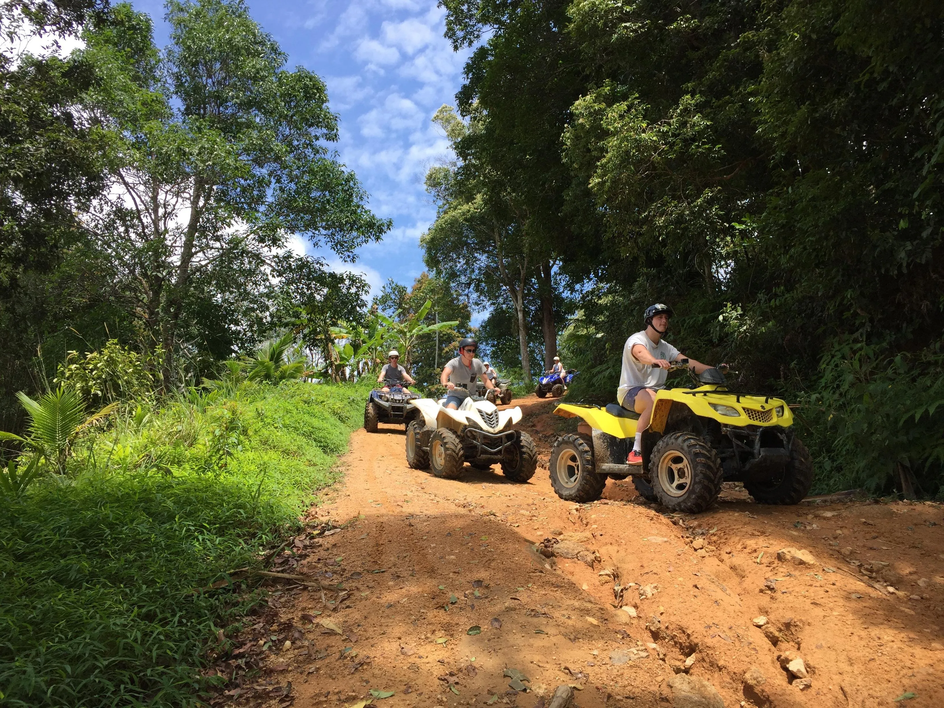 X Quad's premium automatic quad bike parked on a mountain trail near Maenam