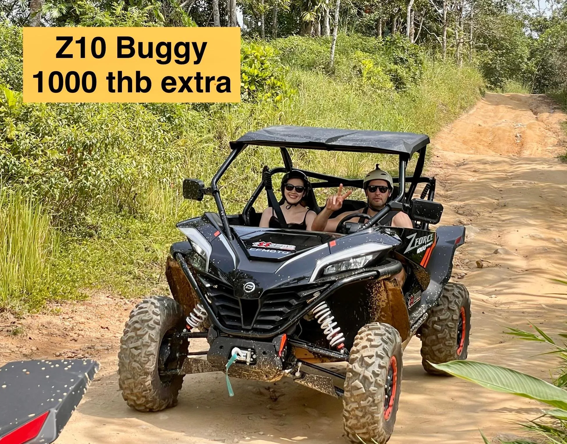 Remote dirt road through Koh Samui's interior on the X Quad buggy route