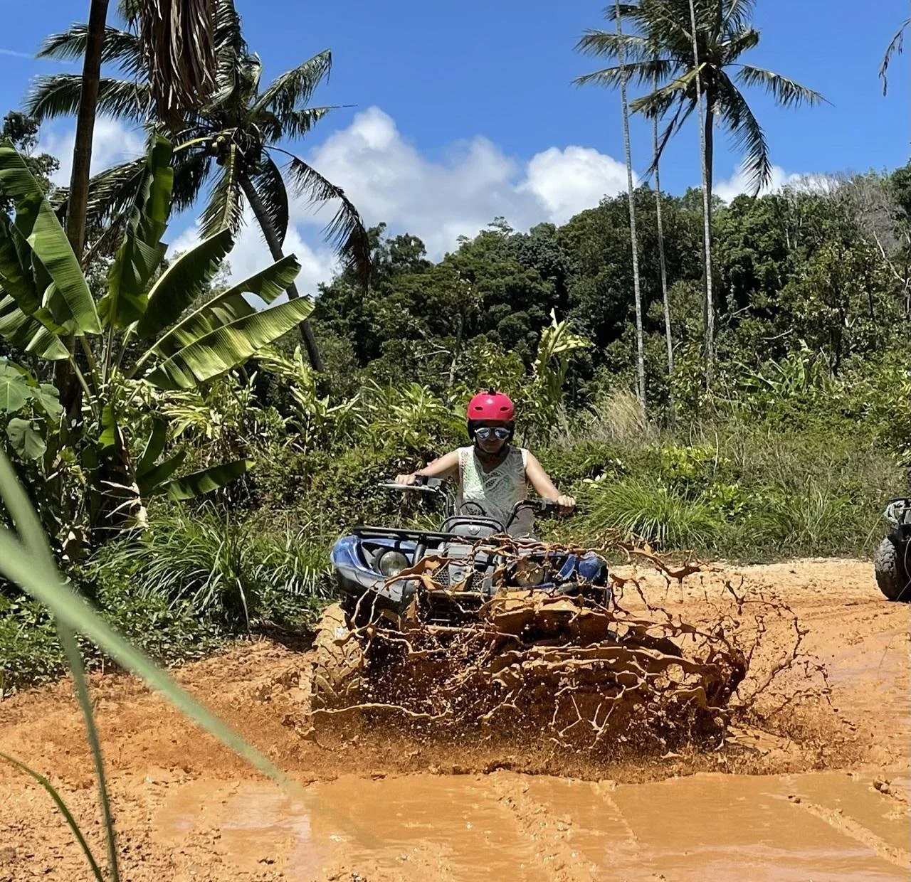 X Quad's premium automatic quad on a remote jungle track, Koh Samui