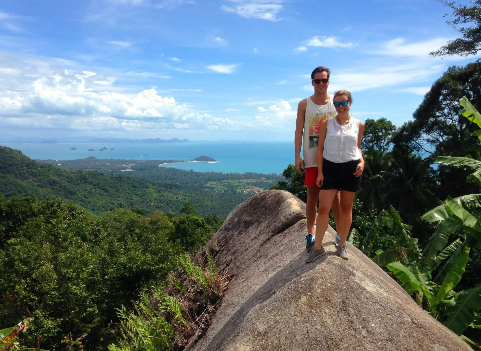 Mountain viewpoint over Koh Samui reached on the X Quad ATV tour