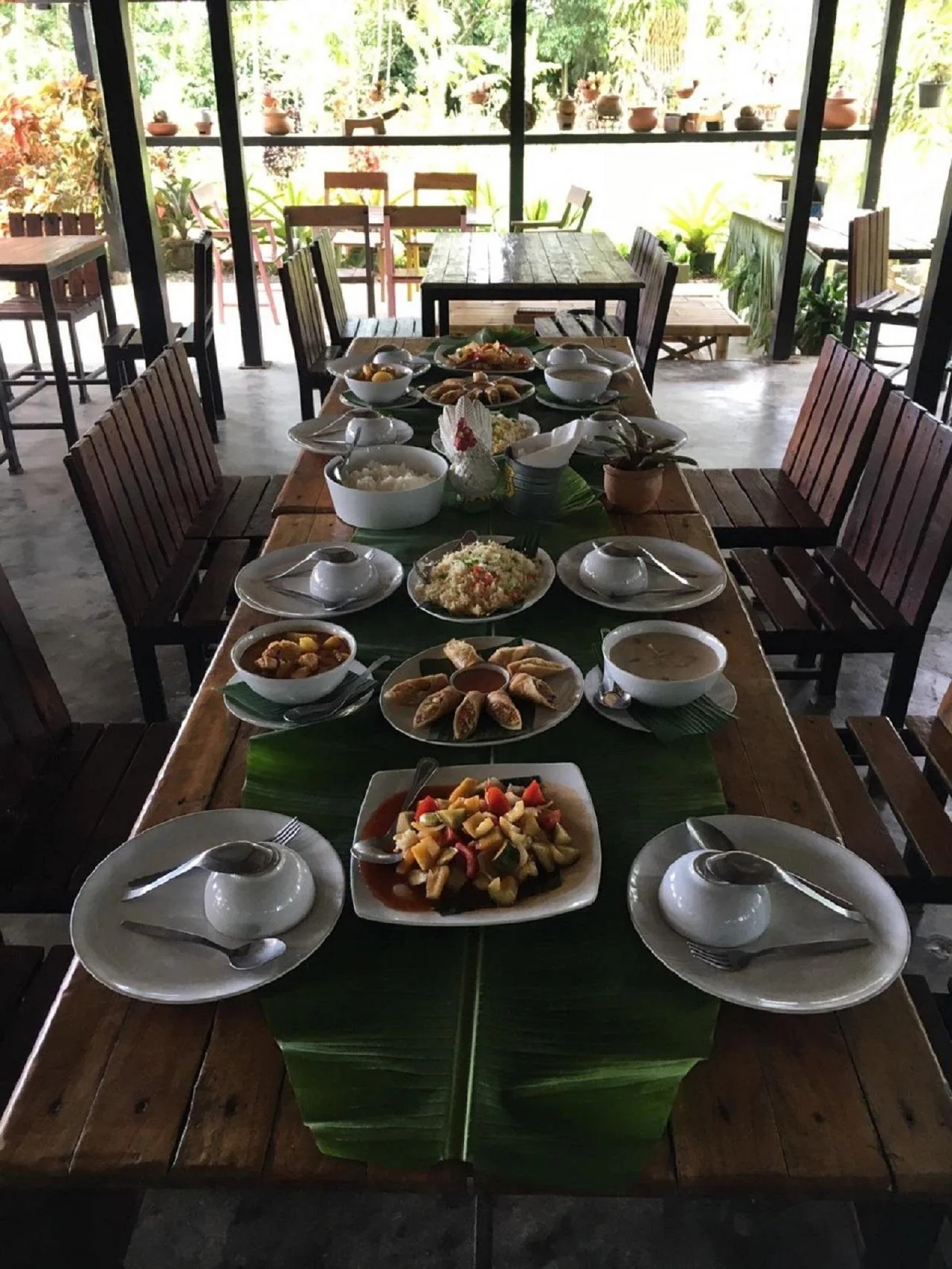 Thai set lunch stop on the X Quad driver-and-passenger ATV tour